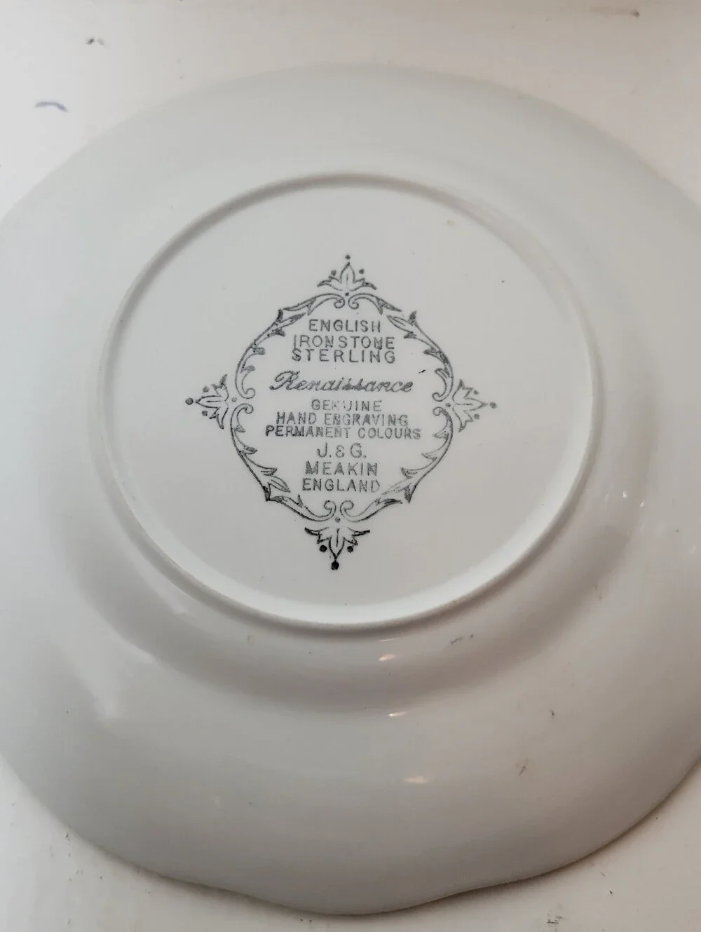 Vintage J & G Meakin English Ironstone Green/White Sugar Bowl & Creamer England